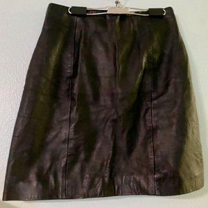 Vintage Wilsons Leather Black A-Line Mini Skirt